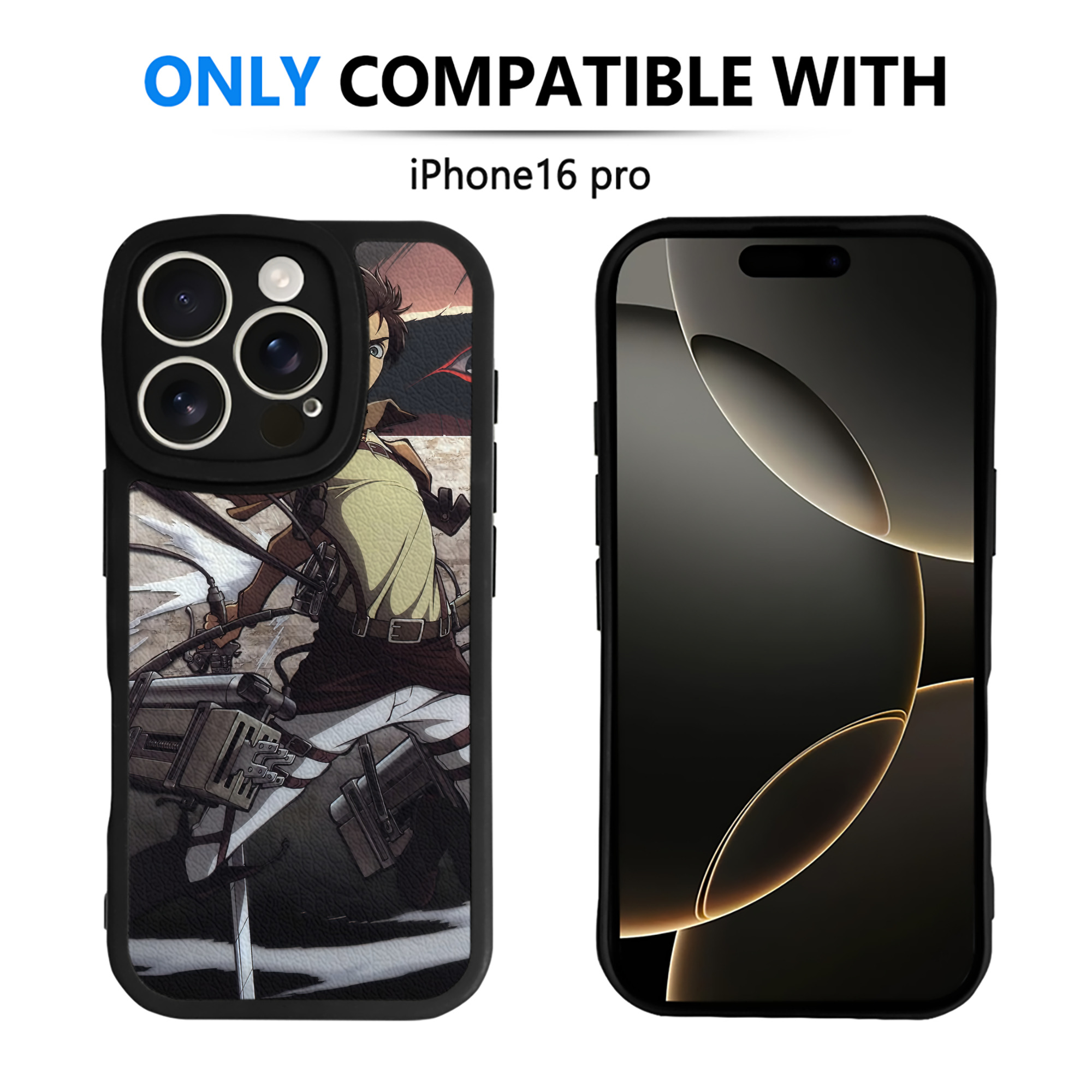 （画像用） 進撃の巨人 Attack on Titan 【iPhone 16シリーズ対応】シリコンスマホケース（レザー調） 材質：シリコン